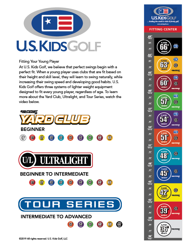 US Kids UL 60” (10-12 Years) 5 Club Stand Bag Set - Coastal Golf Academy