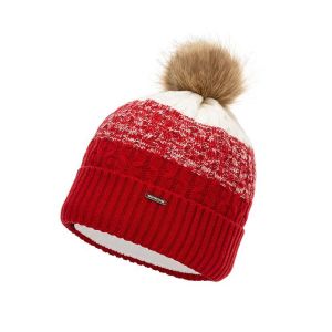Ping Neve Ladies Bobble Hat Firebrick Multi