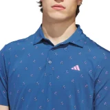 Adidas Ultimate 365 Essence Print Climacool Polo Shirt Dusky Petrol