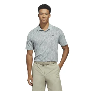 Adidas Ultimate365 Mesh Tango Print CLIMACOOL Golf Polo Shirt Wonder Sage/Navy