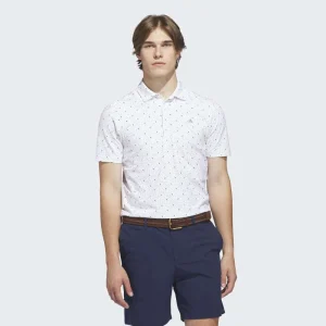 Adidas Ultimate 365+ Soft Print Polo White/Wonder Sage
