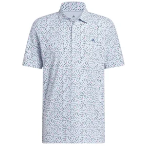 Adidas Ultimate 365+ Soft Print Polo Crystal Sky/Dusky Petrol
